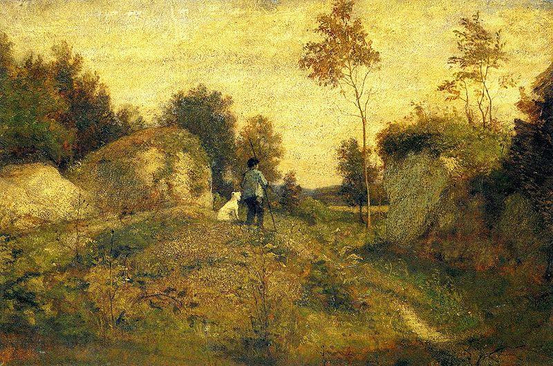 William Morris Hunt A landscape painting simply entitled Landscape France oil painting art